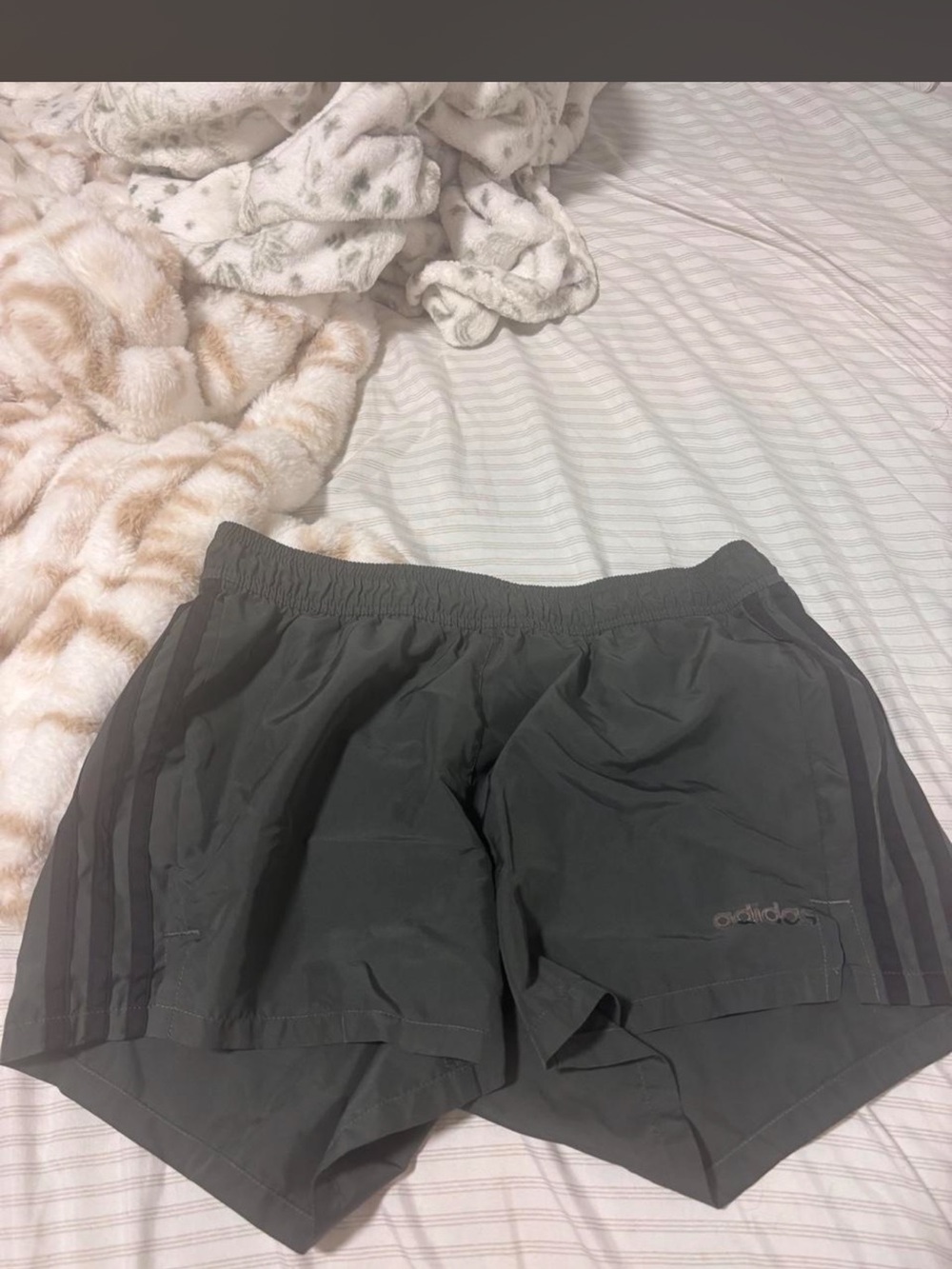 adidas Women’s Black Athletic Shorts with Subtle Stripe Detail